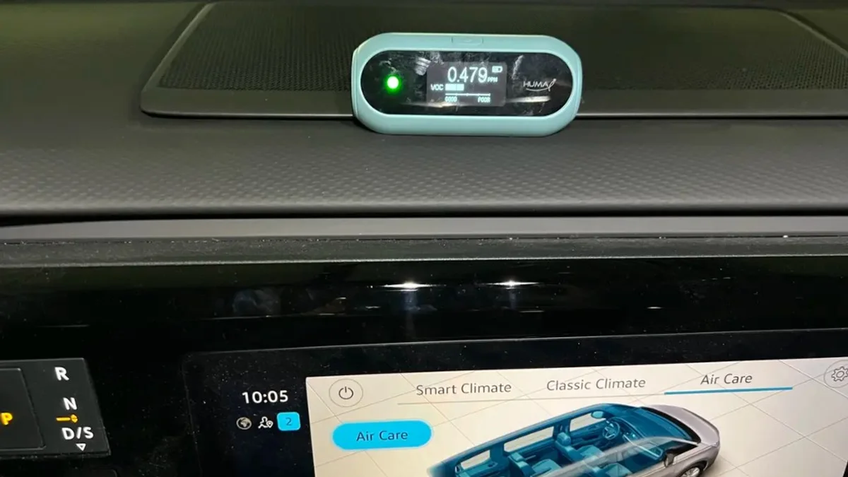Qualité de l'air en voiture après activation Air Care — 0,479 ppm