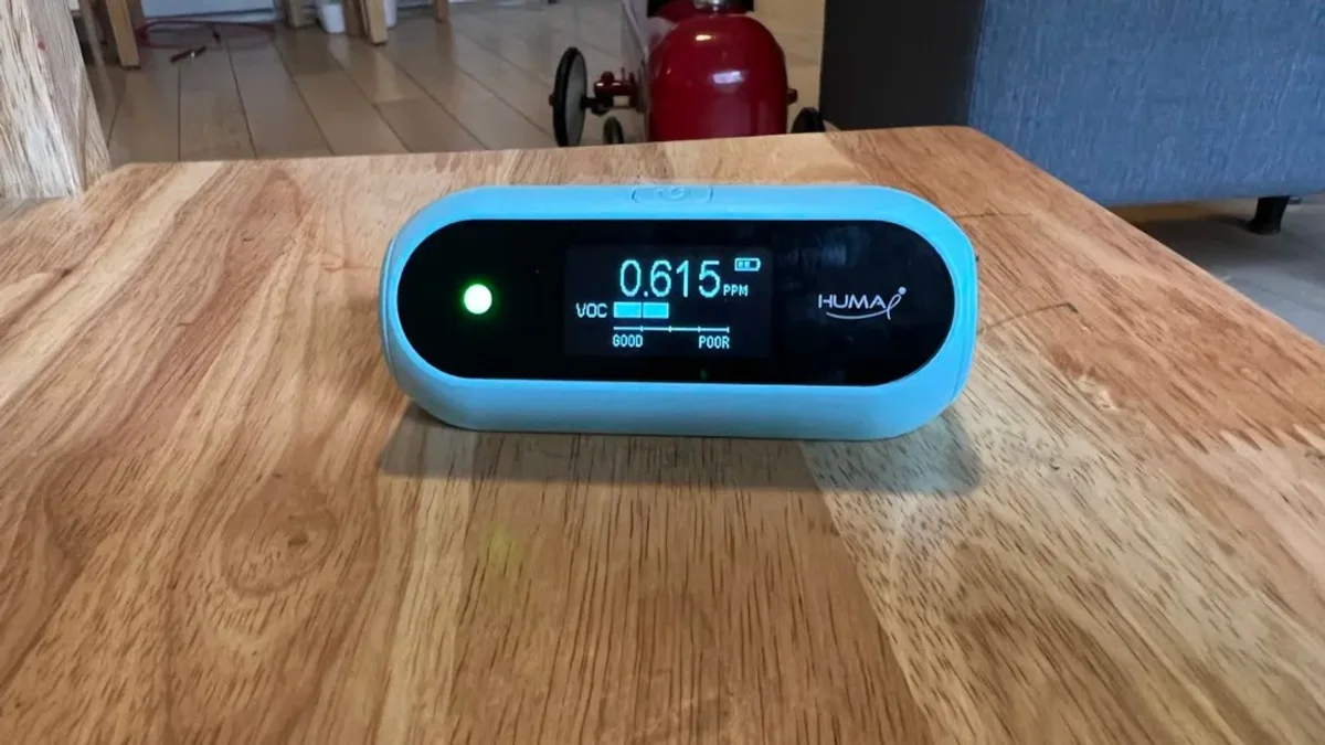 Huma-i HI-100 après ouverture de fenêtre — valeur en baisse