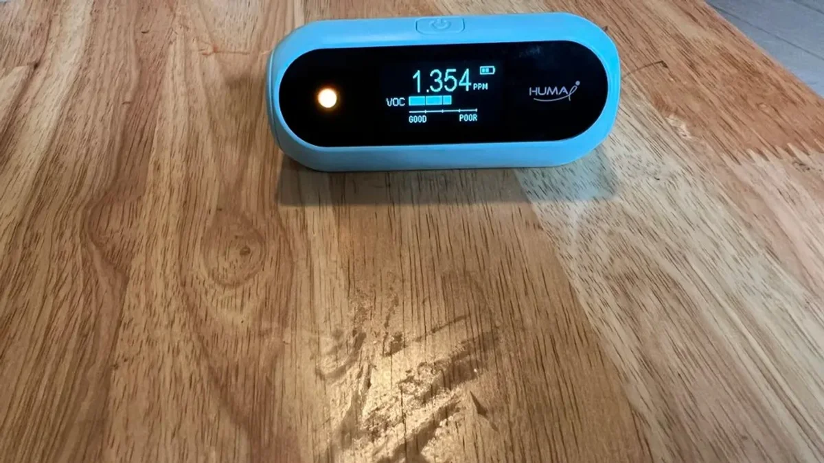 Huma-i HI-100 avant aération — 0,615 ppm VOC